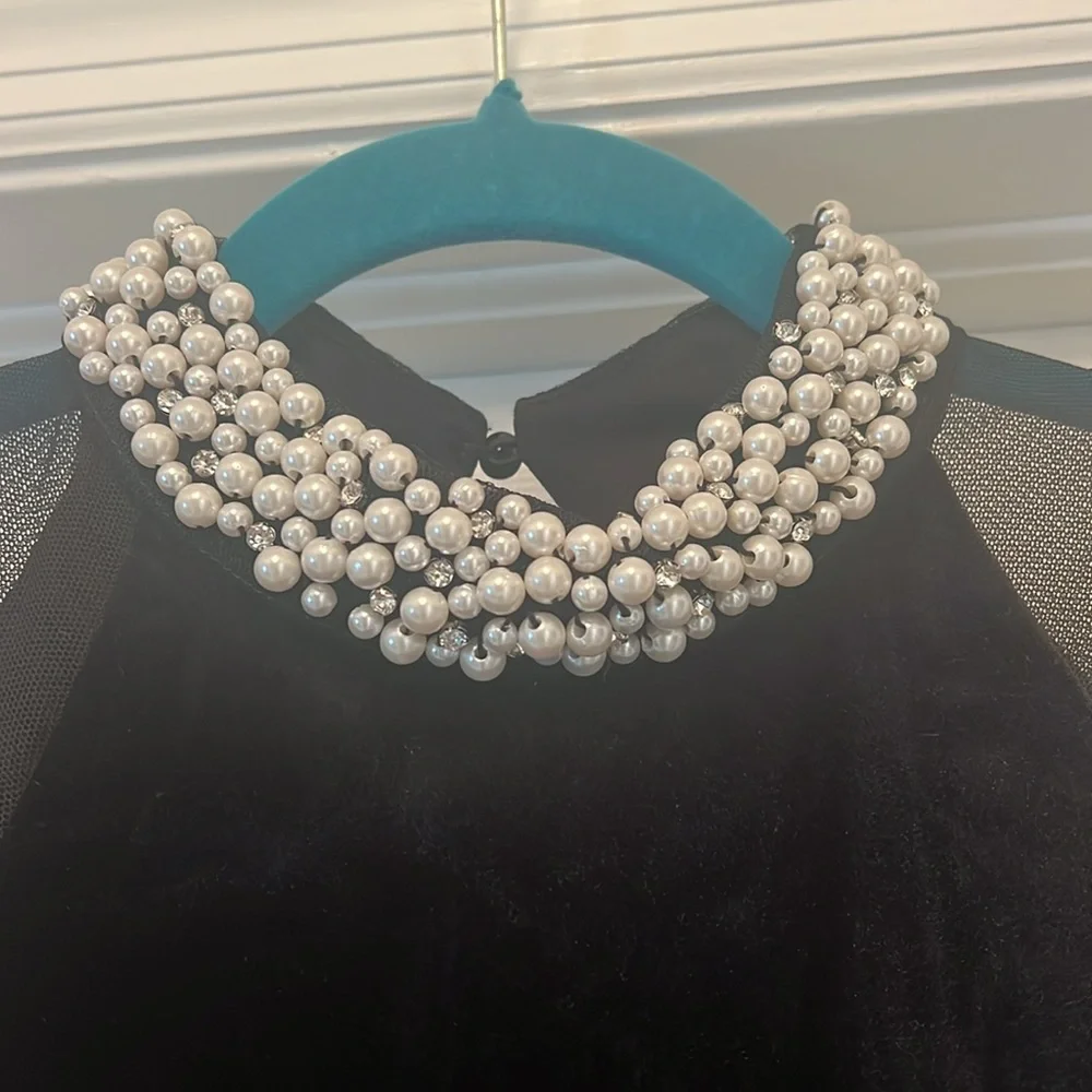 NWT ELIZA J Embellished Ruched Long Sleeve Velvet Gown SZ 2 - Picture 5 of 7